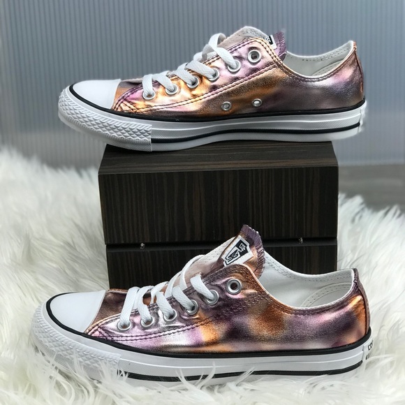 NWT Converse Vulc Metallic Dusk Pink/Yellow W - Picture 3 of 6